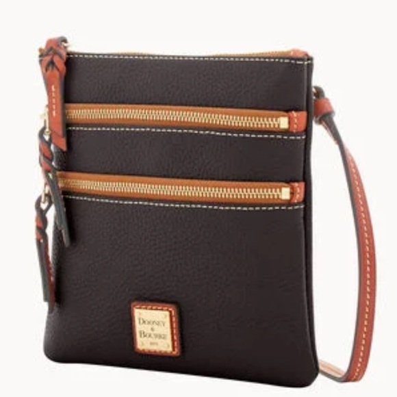 Dooney & Bourke Pebble Grain North South Triple Zip - Picture 1 of 14
